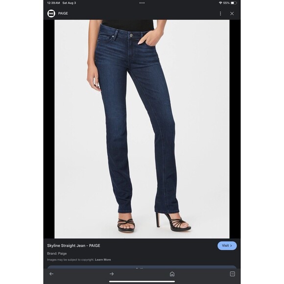 Paige Womens Skyline Skinny Jean Blue Size 30 - Picture 2 of 8